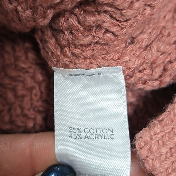 J JILL TEXTURED A-LINE DUSTY PINK SWEATER TUNIC, SIZE XL - Picture 8 of 8